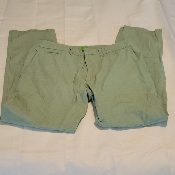 Hugo Boss Other - Hugo Boss green lightweight cotton pants size 34